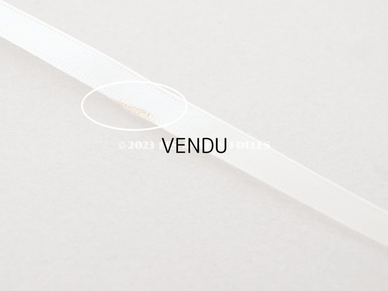 画像7: 19世紀 アンティーク シルク製 サテンリボン 極細 5mm幅  エクリュ 2.7m ベビー用ボネ