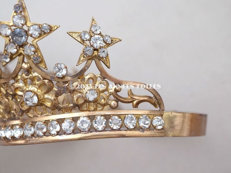 画像4: 19世紀 アンティーク マリア像の冠 王冠 星のモチーフ