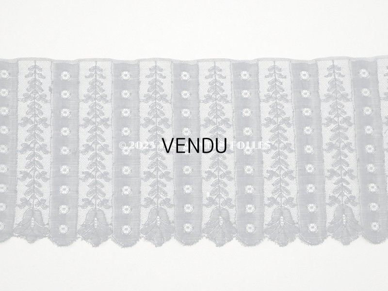 画像5: アンティーク 幅広レース 黒 約16.5cm幅