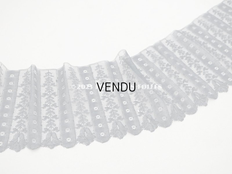 画像4: アンティーク 幅広レース 黒 約16.5cm幅