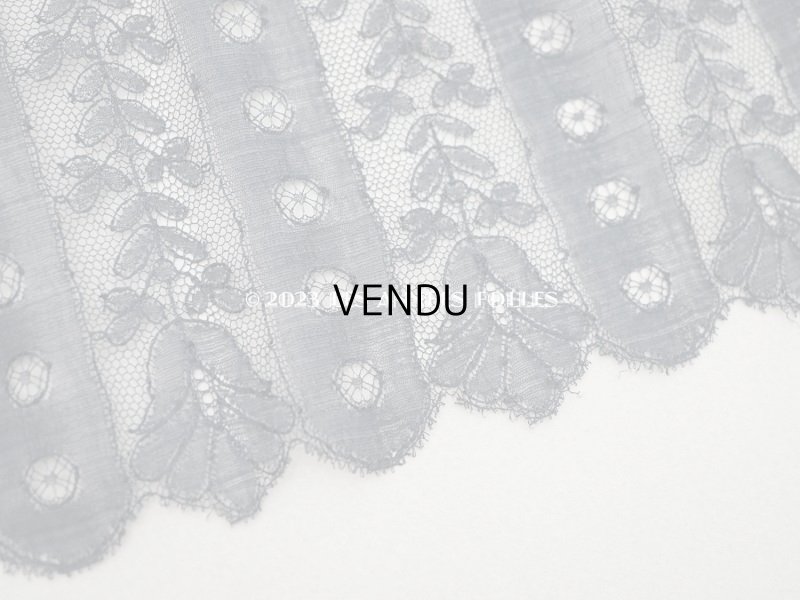 画像3: アンティーク 幅広レース 黒 約16.5cm幅