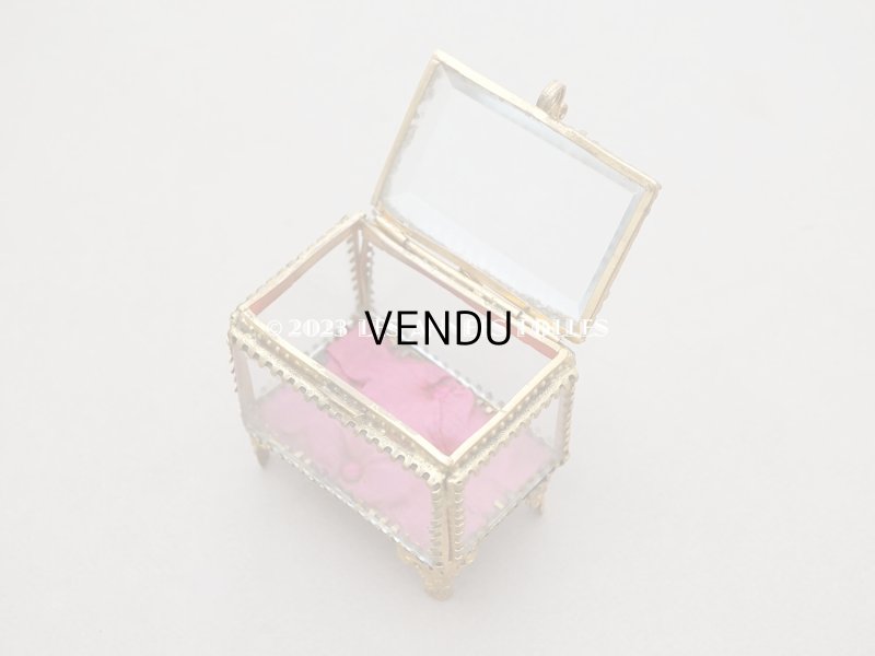 画像10: 19世紀 アンティーク ジュエリーボックス ラズベリーピンクのシルク製クッション