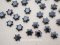 アンティーク フレンチジェット 星型ビーズ 約8mm 40ピースのセット
