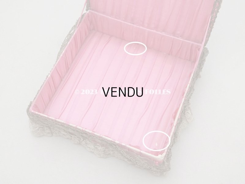 画像10: アンティーク シルク製 ロココモチーフ＆レース&ロココトリム カルトナージュボックス 