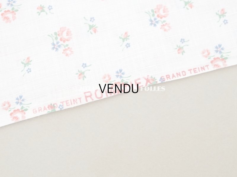 画像6: アンティーク  小花柄 コットン製ファブリック パウダーピンク　- ROMANEX -