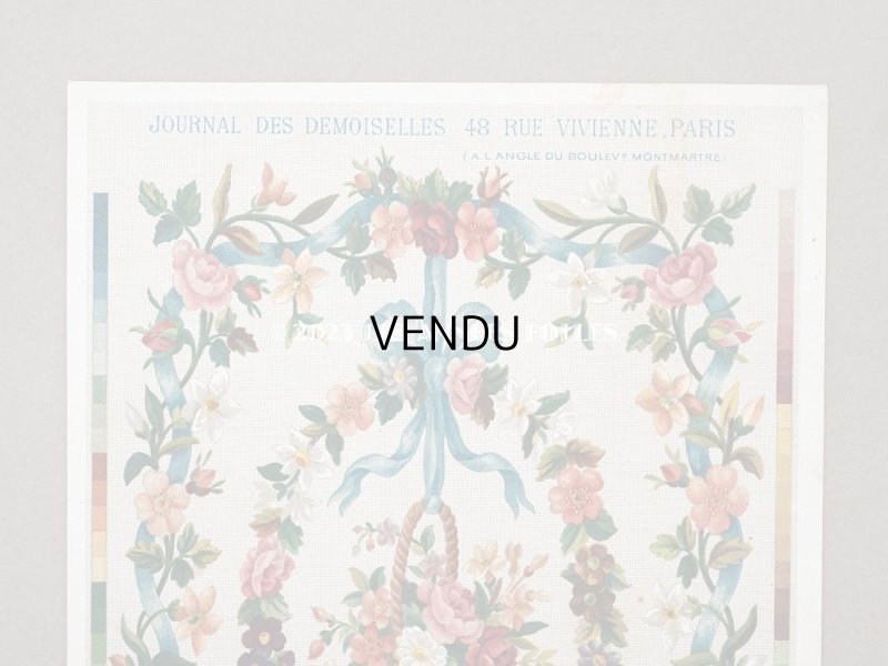 画像2: 19世紀末 アンティーク プチポワンの図案 - JOURNAL DES DEMOISELLES -