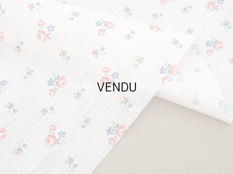 画像4: アンティーク  小花柄 コットン製ファブリック パウダーピンク　- ROMANEX -