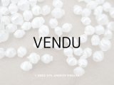アンティーク スフレビーズ ライン入り パールホワイト 3.5×4.5mm&5✗5.5mm 吹きガラス製ビーズ 約31g