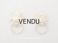 19世紀末 アンティーク 引き出し用ハンドル ライオン　2点セット (M）