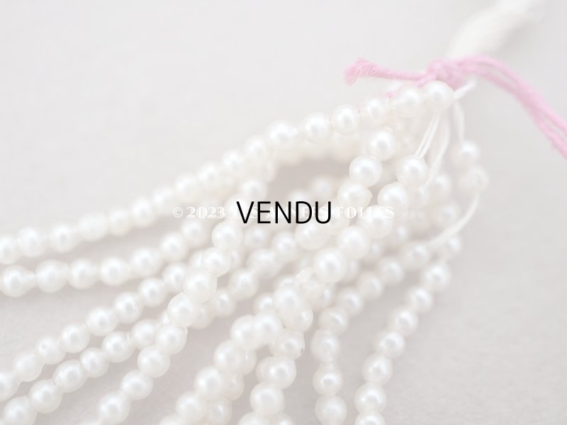 画像5: 1910~1920年頃 アンティーク 極小 1.8×2mm フェイクパール  スフレビーズ  約1750ピース 吹きガラス製ビーズ