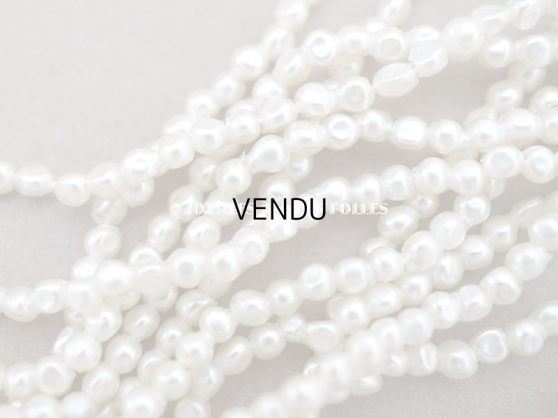 画像6: 1910~1920年頃 アンティーク 極小 3mm バロックパール スフレビーズ 約1230ピース 吹きガラス製ビーズ