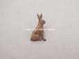 画像3: アンティーク メタル製 ボタン ウサギ 2点セット (3)