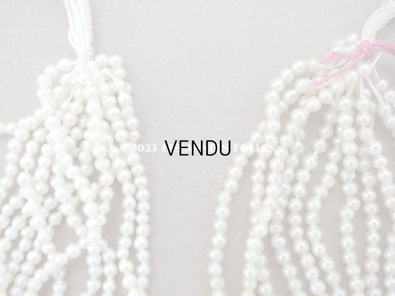 画像6: 1910~1920年頃 アンティーク 極小 1.8×2mm フェイクパール  スフレビーズ  約1750ピース 吹きガラス製ビーズ