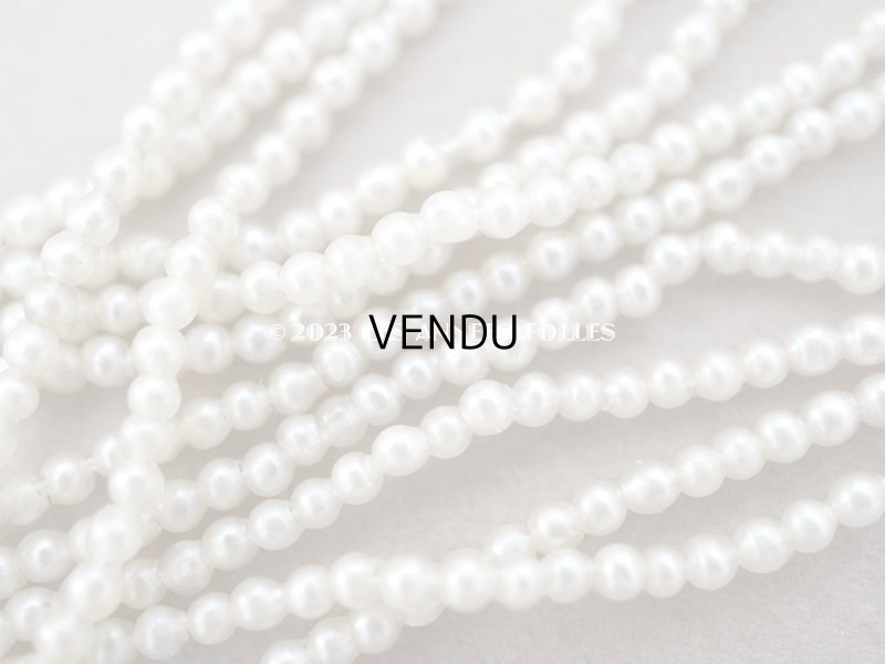 画像4: 1910~1920年頃 アンティーク 極小 1.8×2mm フェイクパール  スフレビーズ  約1750ピース 吹きガラス製ビーズ