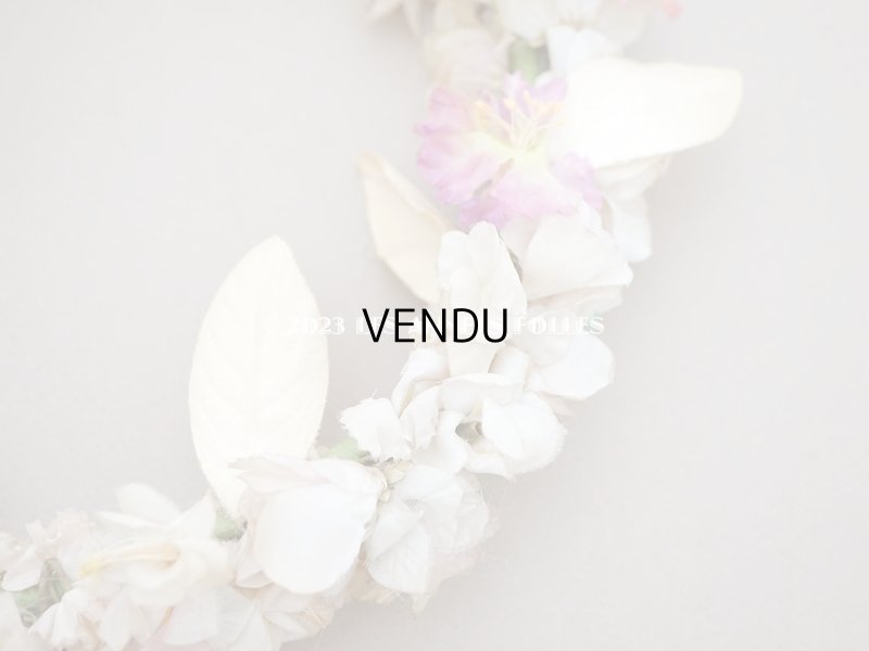 画像15: アンティーク シルク製 花冠 布花のティアラ