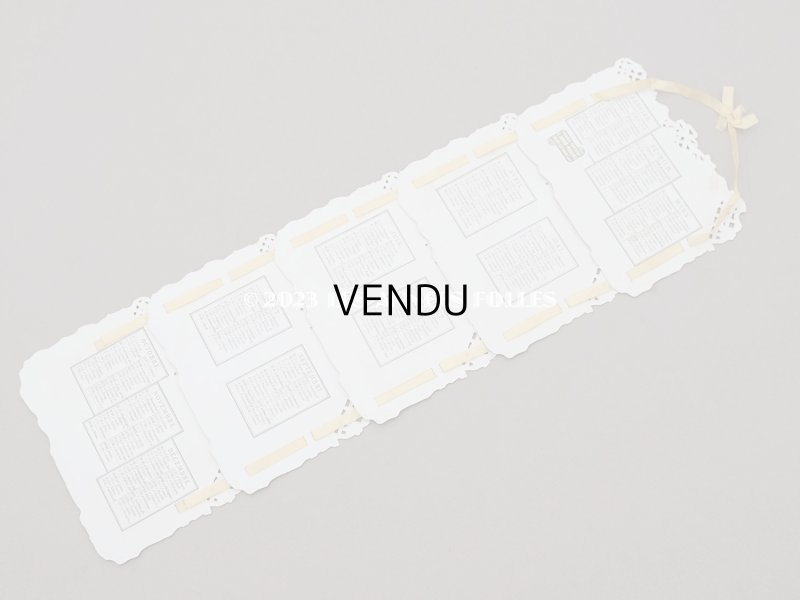 画像8: アンティーク クロモ 5枚セット 透かし模様 1896年のカレンダー