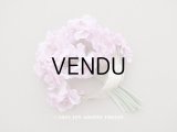 アンティーク 菫の布花　パルマ菫　ライラックピンク ラベル付 デッドストック