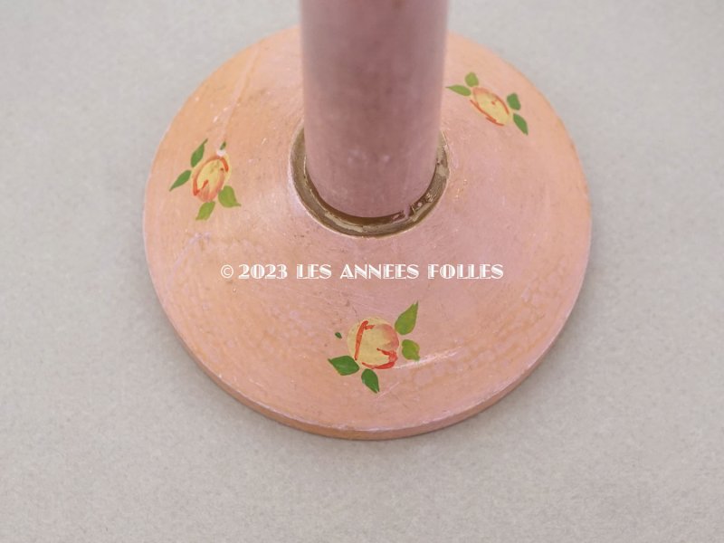 画像13: アンティーク ハットスタンド 薔薇のハンドペイント　ピンク