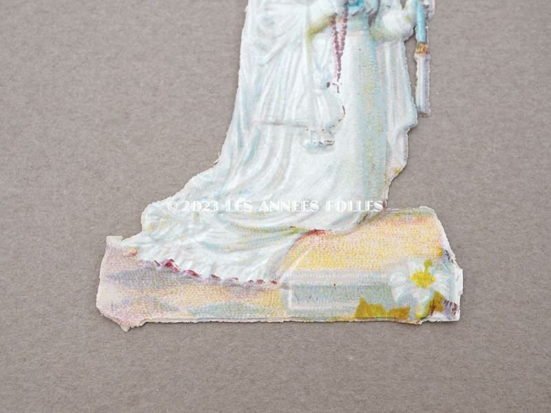 画像4: アンティーク ダイカットクロモ 初聖体の少女