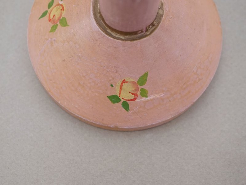 画像14: アンティーク ハットスタンド 薔薇のハンドペイント　ピンク