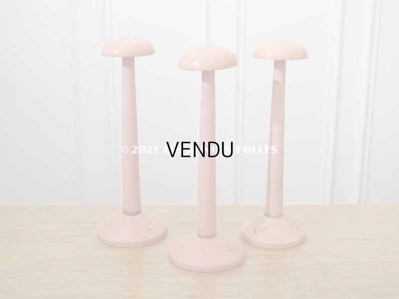画像3: アンティーク ハットスタンド 薔薇のハンドペイント　ピンク