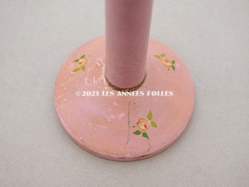 画像7: アンティーク ハットスタンド 薔薇のハンドペイント　ピンク
