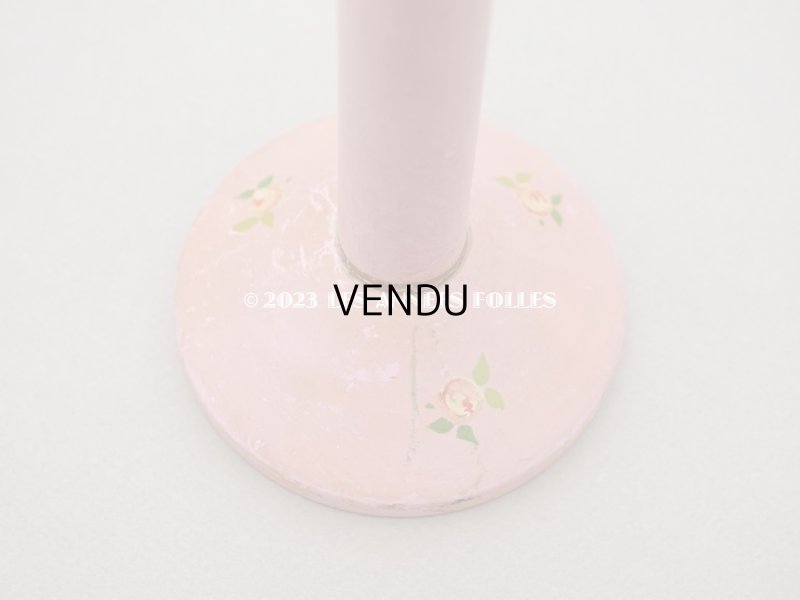 画像7: アンティーク ハットスタンド 薔薇のハンドペイント　ピンク