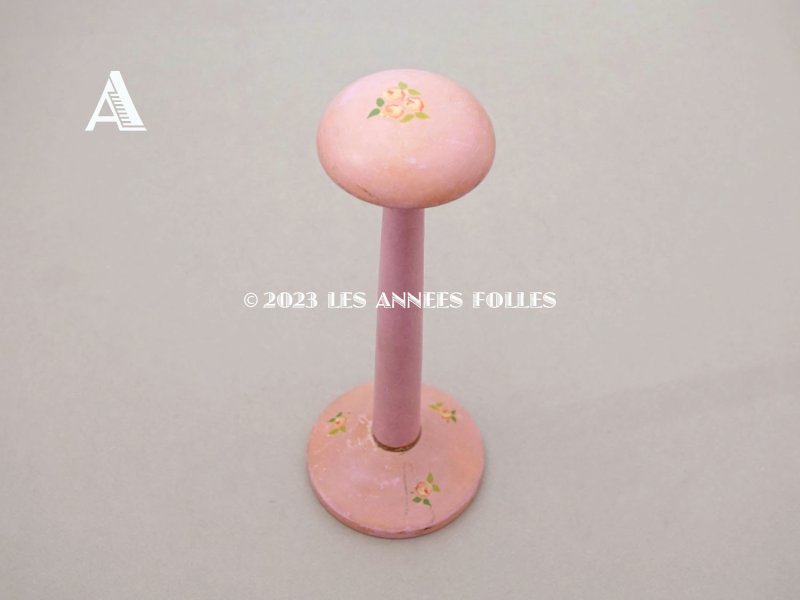 画像5: アンティーク ハットスタンド 薔薇のハンドペイント　ピンク