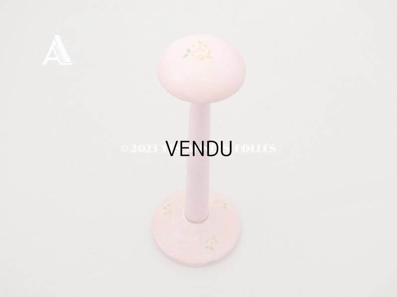 画像5: アンティーク ハットスタンド 薔薇のハンドペイント　ピンク