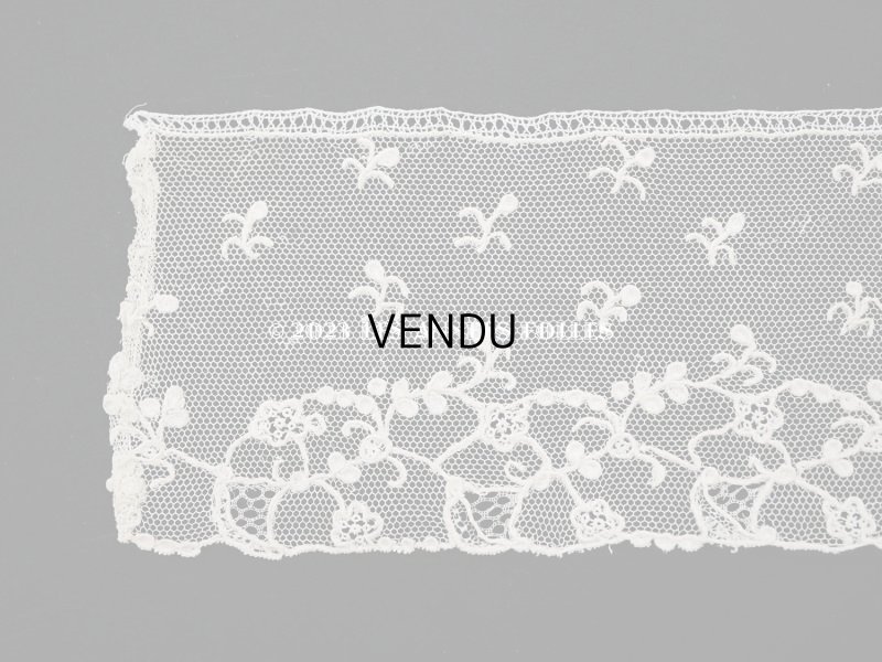 画像4: 19世紀 アンティーク ニードルレース アランソンレース 新品同様 33cm【 ポワン・ダランソン 】