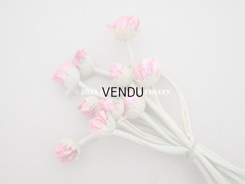 画像9: アンティーク デイジーの蕾の布花 11輪のセット