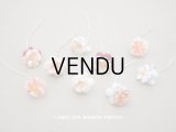 アンティーク ベルベットの布花 2重の花びら 9ピースのセット　
