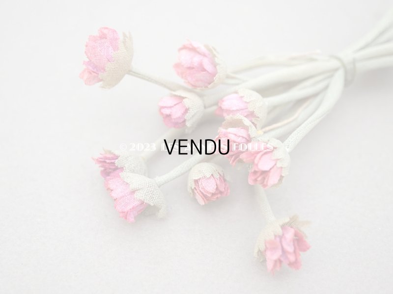 画像10: アンティーク デイジーの蕾の布花 11輪のセット