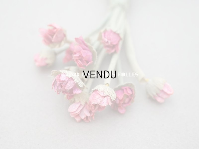 画像7: アンティーク デイジーの蕾の布花 11輪のセット