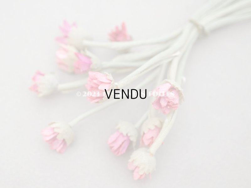 画像3: アンティーク デイジーの蕾の布花 11輪のセット