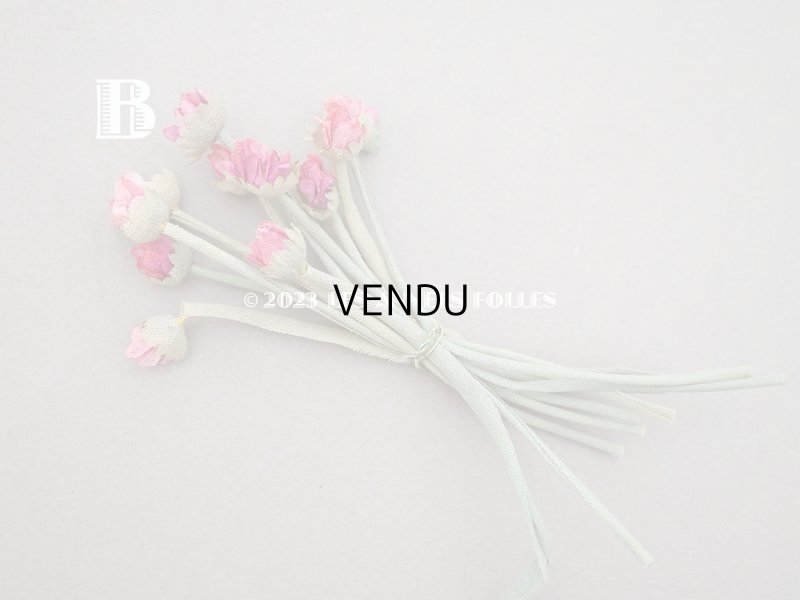 画像5: アンティーク デイジーの蕾の布花 11輪のセット