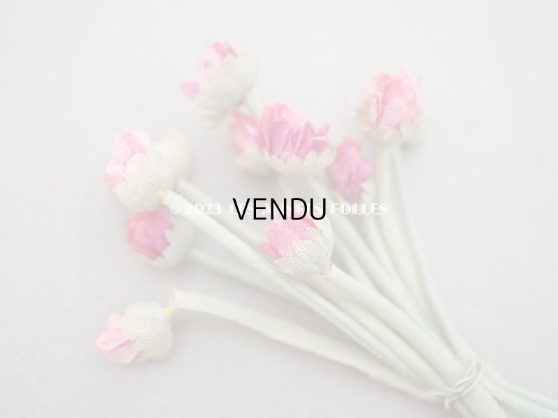 画像6: アンティーク デイジーの蕾の布花 11輪のセット