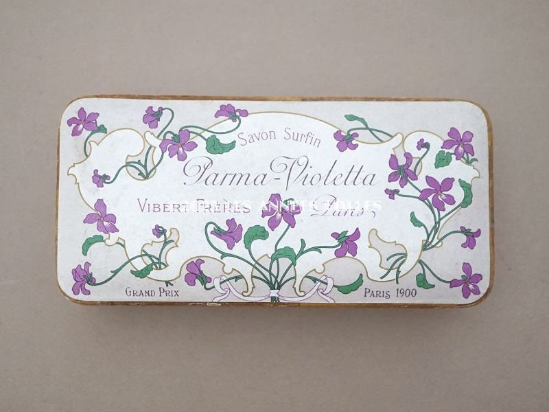 画像2: アンティーク 菫のソープボックス SAVON SURFIN PARMA-VIOLETTA - VIBERT FRERES PARIS -