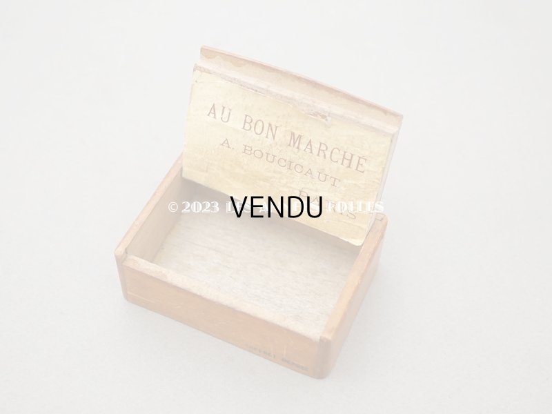 画像4: アンティーク ボンマルシェの小さなエパングルケース 木箱 - AU BON MARCHE -