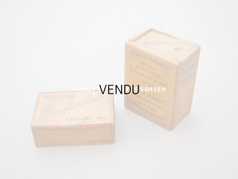 画像9: アンティーク ボンマルシェのエパングルケース 木箱 - AU BON MARCHE -