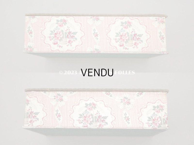 画像4: 1900年頃 アンティーク ローズパニエ柄　カルトナージュボックス 