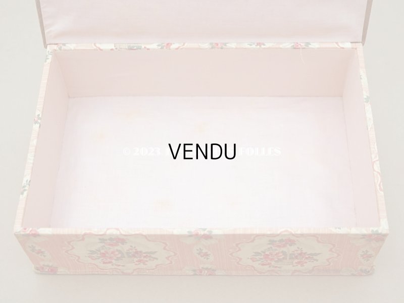 画像6: 1900年頃 アンティーク ローズパニエ柄　カルトナージュボックス 