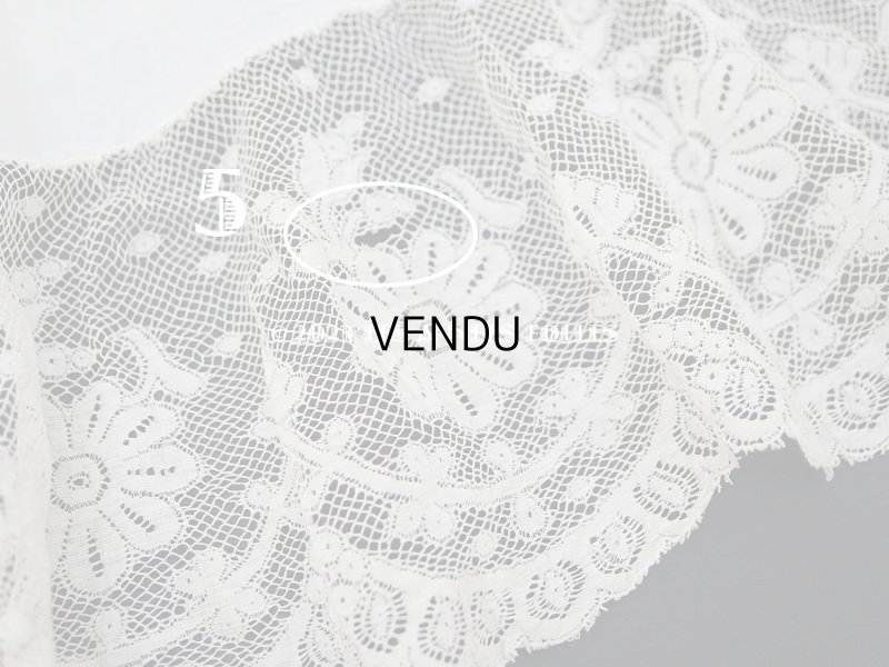 画像16: 1900年頃 アンティーク  ドレスの裾  4段のヴァランシエンヌレース 