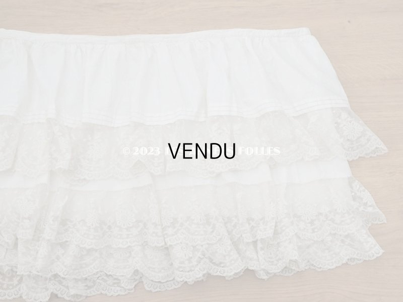 画像8: 1900年頃 アンティーク  ドレスの裾  4段のヴァランシエンヌレース 
