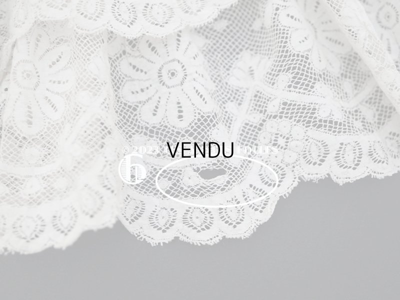 画像17: 1900年頃 アンティーク  ドレスの裾  4段のヴァランシエンヌレース 