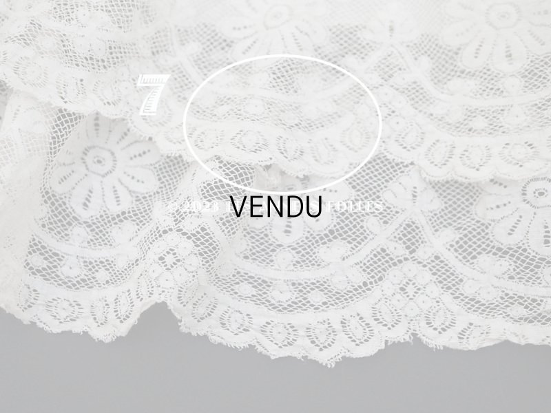 画像19: 1900年頃 アンティーク  ドレスの裾  4段のヴァランシエンヌレース 