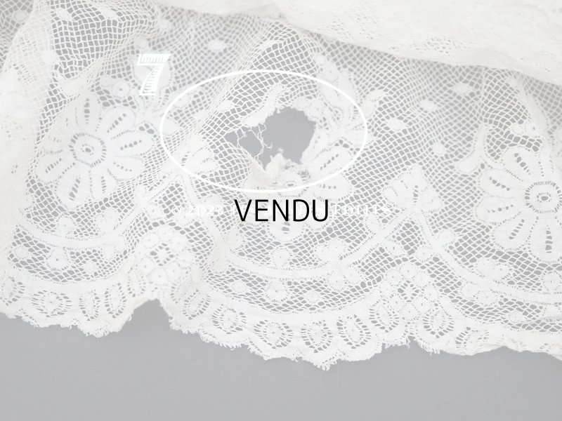 画像18: 1900年頃 アンティーク  ドレスの裾  4段のヴァランシエンヌレース 