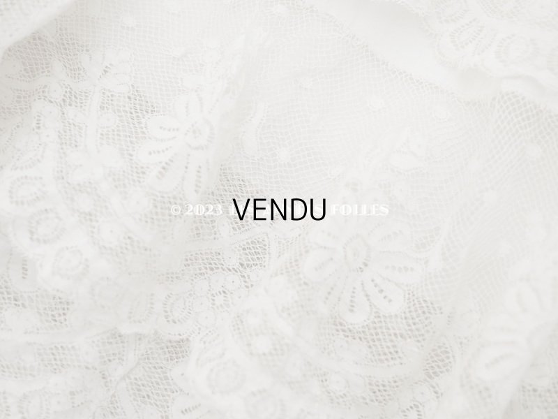 画像4: 1900年頃 アンティーク  ドレスの裾  4段のヴァランシエンヌレース 