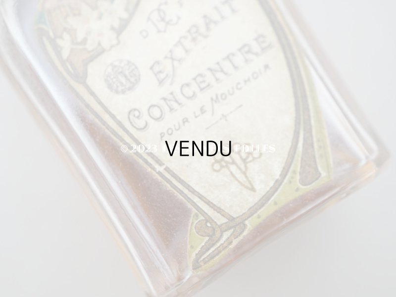 画像11: 未開封 アンティーク  鈴蘭&菫の小さなパフュームボトル クリスタル製 EXTRAIT CONCENTRE POUR LE MOUCHOIR  