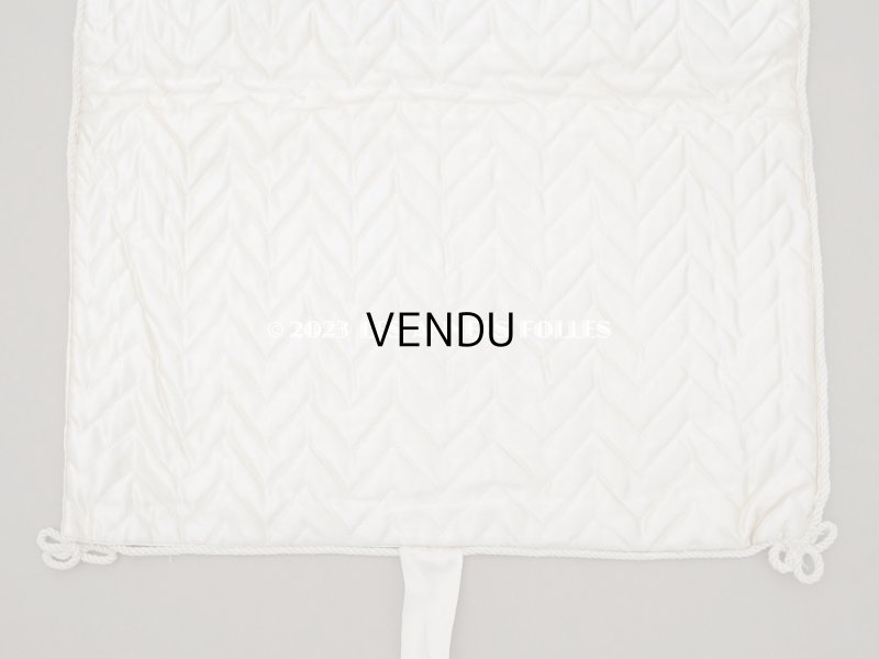 画像14: アンティーク シルク製 勿忘草のハンキーケース リボン付き ハンカチ用ポシェット JEANNE